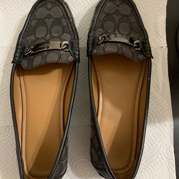 Coach Womens Olive Sand Printed Snake Loafers - Picture 7 of 8